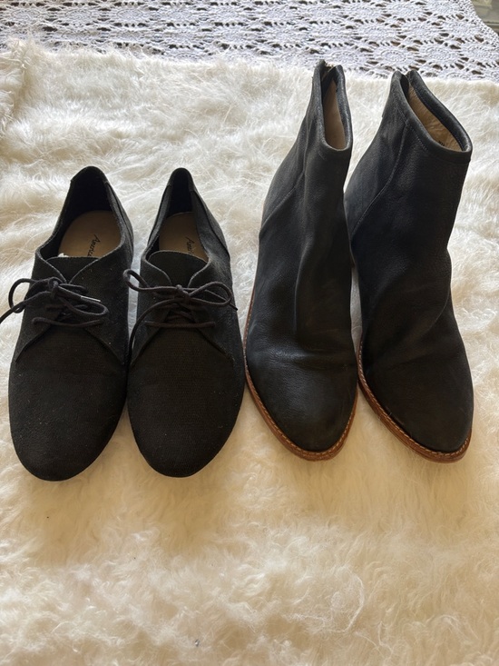 Shoes - Women's Black Leather Ankle Booties - Minimalist Slip-On Style